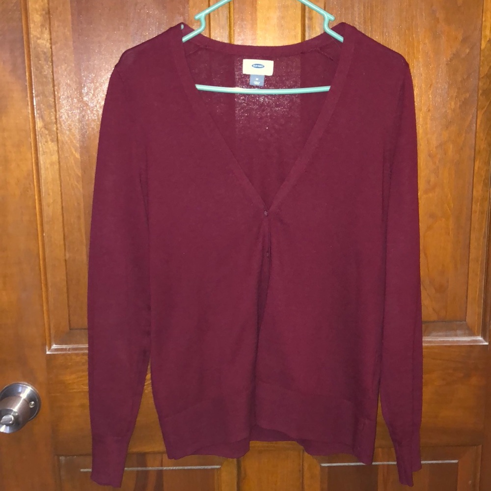 Burgundy cardigan